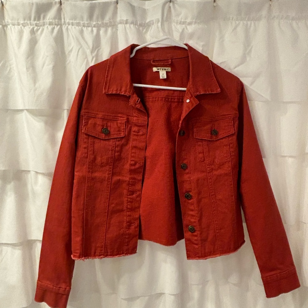 Francesca’s rust denim jacket